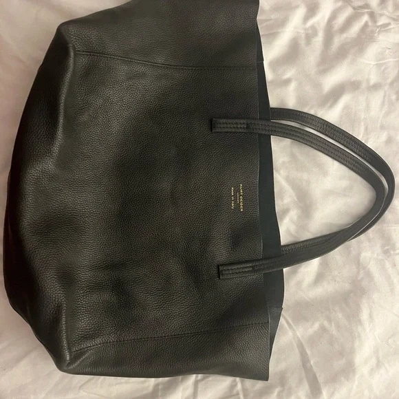 Black Leather Tote Bag - Picture 2 of 6